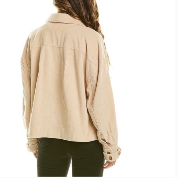 Avec Les Villes Corduroy Cropped Shacket - Picture 2 of 6